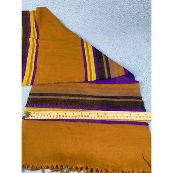 Cashwear Multicolor Striped Scarf Made In France - Picture 3 of 5